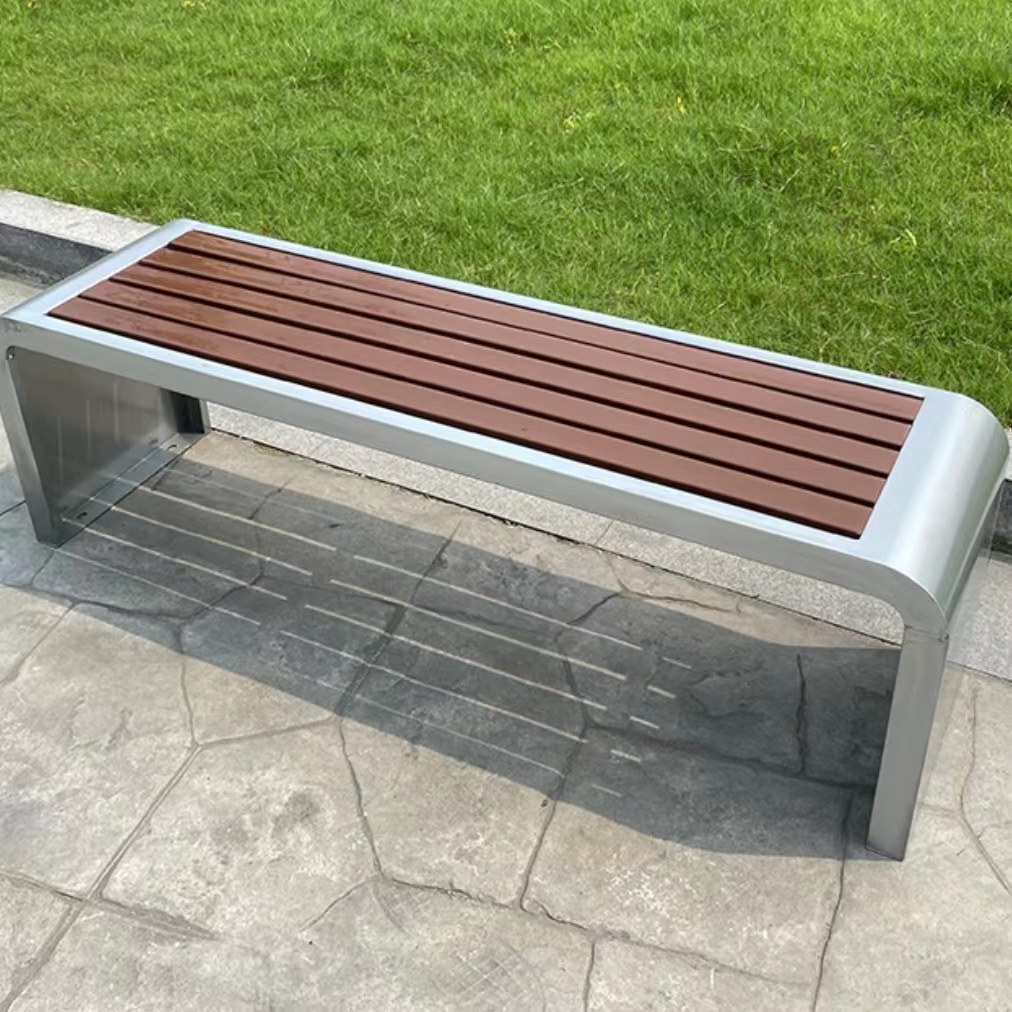 捷诺立 公园椅户外长椅室外座椅长凳子休闲广场社区长条椅子露天椅