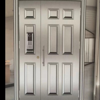 麟豪 定制对开防盗门 宽2.4m*高2.5m