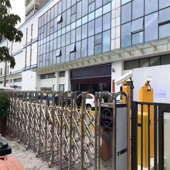 吉祥 电动伸缩门 折叠自动收缩门 自动收缩门 电动伸缩门不锈钢1.6米高 不含机头