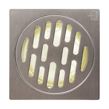 潜水艇 GF50-10B 不锈钢拉丝面地漏 100*100mm 不锈钢 DN50