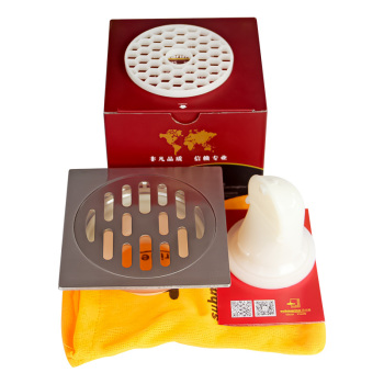 潜水艇 GF50-10B 不锈钢拉丝面地漏 100*100mm 不锈钢 DN50