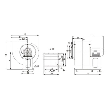 风科 11-66排油烟通风机 3A-4级 11-66 2.2KW 5700-7600m³/h