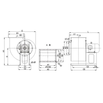 久久 11-62单进风多翼低噪音离心式通风机 2.8A-4级 1.1KW 4级 380V