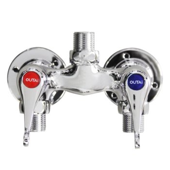 欧泰 淋浴龙头 OT-2506 明装 单出水 铜 进水孔距10cm 双柄双孔