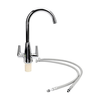 欧泰 菜盆龙头 双柄单孔 OT-204013 冷热款含软管 铜