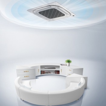 美的 多联机内机 四面出风嵌入式标配360°环形出风新面板