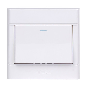 公牛 一位双控带荧光大板开关 G06K112Y 10A 白色