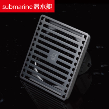 潜水艇 MGK50-10 枪灰色 竹排式地漏 不锈钢 DN50
