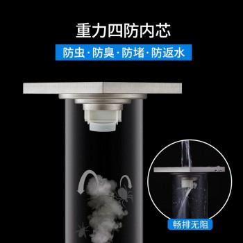 潜水艇 LTK40-10 地漏 100*100mm 铜 DN40