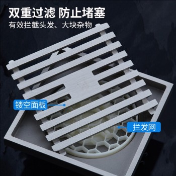 潜水艇 LTK40-10 地漏 100*100mm 铜 DN40