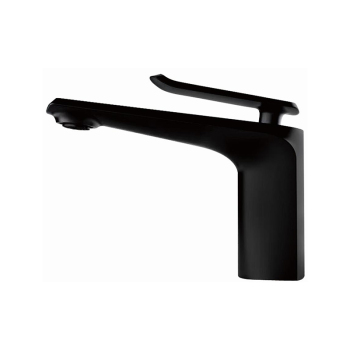 欧泰 面盆龙头 单柄单孔 黑 OT-801085 冷热款含软管 铜