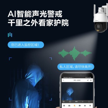 大华dahua 球形摄像机400万WIFI球声光警戒球机 DH-SD3400-ADW-PV-i 400万