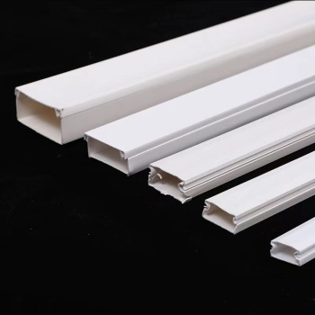 康乐 PVC线槽现货批发明装阻燃方形工程用PVC明装塑料白色家装配件线槽