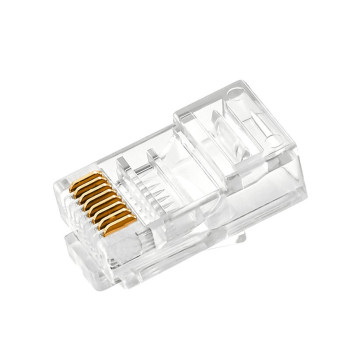 IBDN 超五类非屏蔽水晶头镀金50μ100个 RJ45 AM4005 超五类 50U