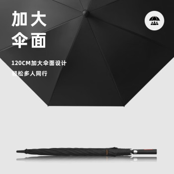 美度 M1123 长柄晴雨伞 8骨 黑色