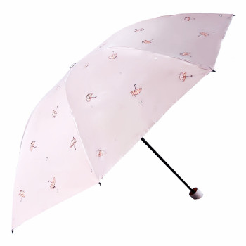 天堂 好雨时节黑胶三折晴雨伞 33779E 颜色随机 直径114cm×8K