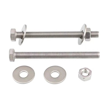 YW 定制流量计螺栓螺丝长杆螺丝螺母 24*135丝杆 2个螺母 2个25*44*4平垫 镀锌