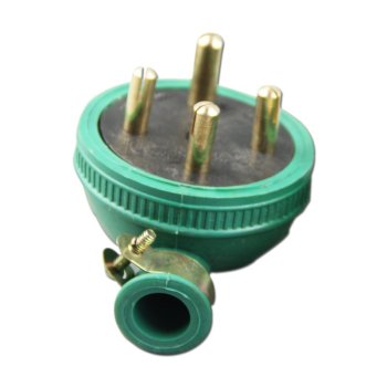 松鹰 圆橡皮插头4P防摔型 20A 绿色 380V