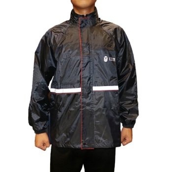 红豆 双层镶边安全反光雨衣套服