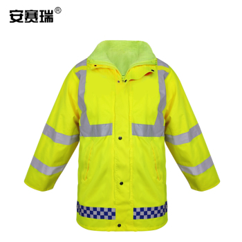 安赛瑞 荧光绿加绒反光雨衣