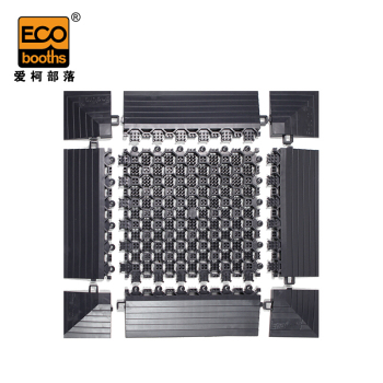 爱柯部落 公母扣边条转角搭配布伦模块刮沙地垫 19.5*8cm E2010502012 黑色边条 单拍不发