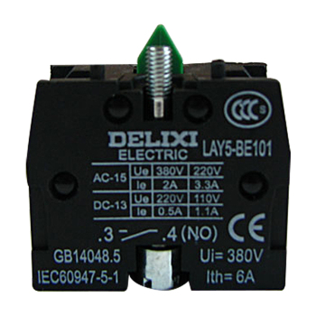 德力西DELIXI 按钮开关LAY5s-BE10/1NC型 LAY5s-BE10 1NC (触点模块)