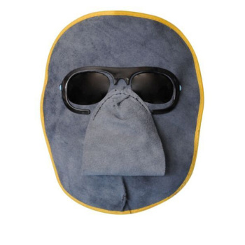 01207电焊面罩 牛皮带眼镜 均码 黄边