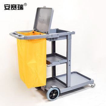 安赛瑞 24350 多功能清洁手推车 24350 113.5*51*98cm 灰黄色