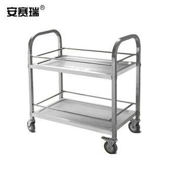 安赛瑞 27203 不锈钢送餐车 27203 95*50*95cm 银白色