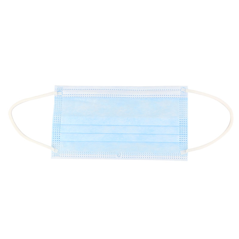 汉盾 HD1095 三层蓝色一次性平面口罩 50只