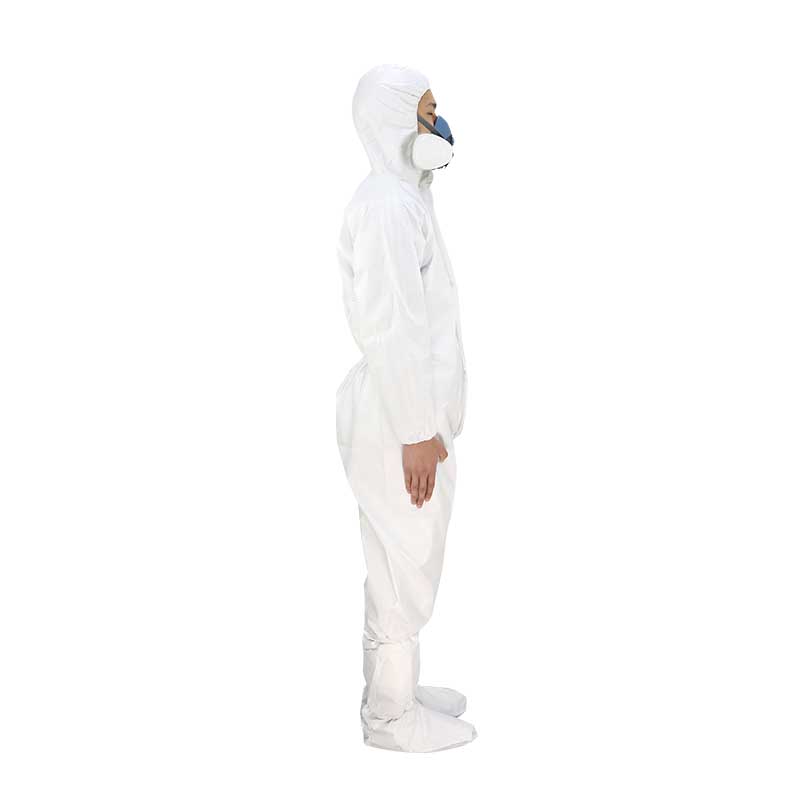 汉盾 HD-BP621 白色带帽连体式限次性防护服 PP 40克