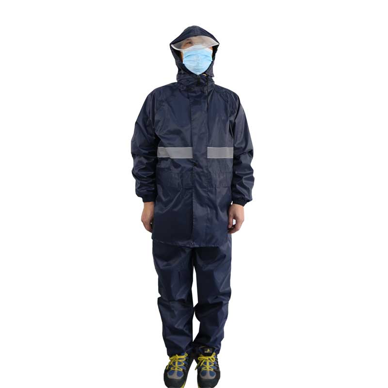 汉盾 带网格内衬带反光条双层分体雨衣 HD-RAC002