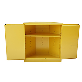 西斯贝尔 黄色 易燃液体角落安全储存柜 手动 30加仑角柜 黄色 手动WA810300C 112x109x55cm