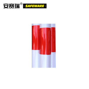 安赛瑞 13951 预埋式钢制警示柱 13951 89mm*1.2m 红白