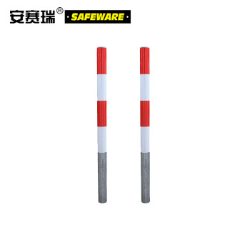 安赛瑞 13952 预埋式钢制警示柱 13952 114mm*1.2m 红白