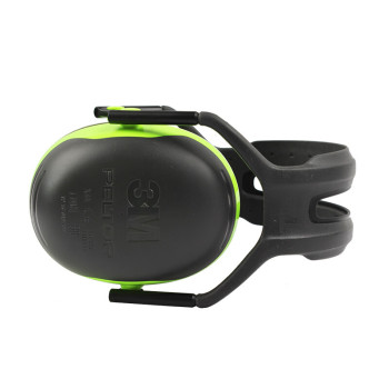 3M X4A耳罩 双层减震 黑配绿 NRR=27dB SNR=33dB