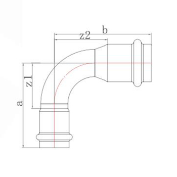 久润利华 304不锈钢异径弯头90° 双卡压