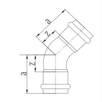 久润利华 304不锈钢弯头45° 双卡压