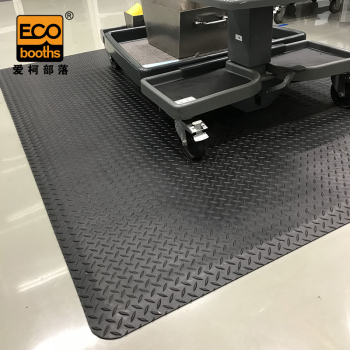 爱柯部落 索恩耐磨型双层PVC抗疲劳地垫 150cm*90cm*13.5mm 黑色 E2010704011